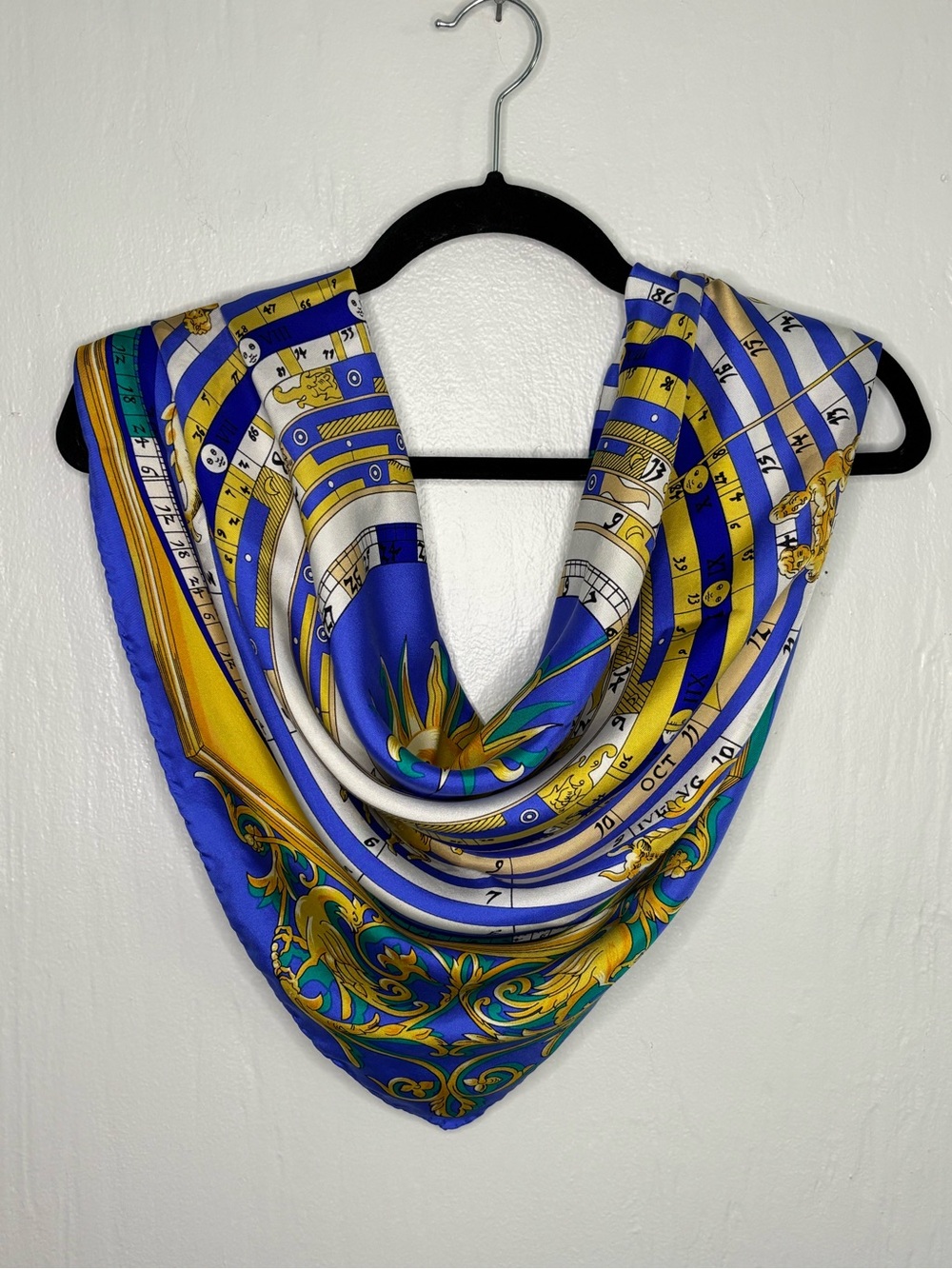 Hermes-Replica Silk Astrology Forever Blue Cobalt Scarf